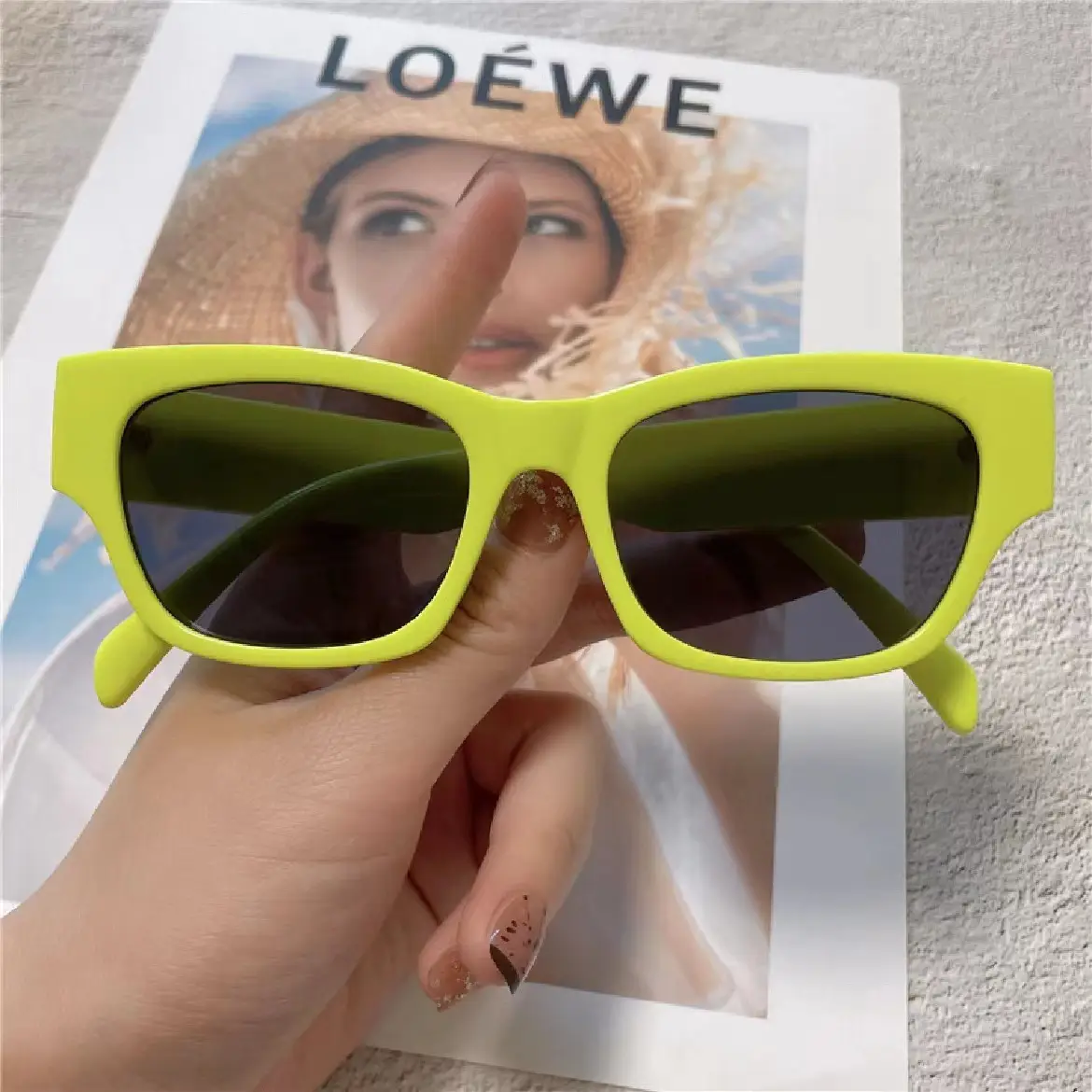Loewe White Square Sunglasses with UV Protection — feature 5
