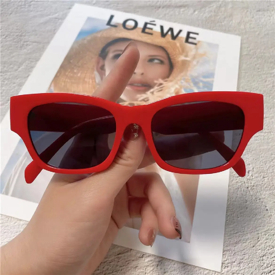 Loewe White Square Sunglasses with UV Protection — feature 6