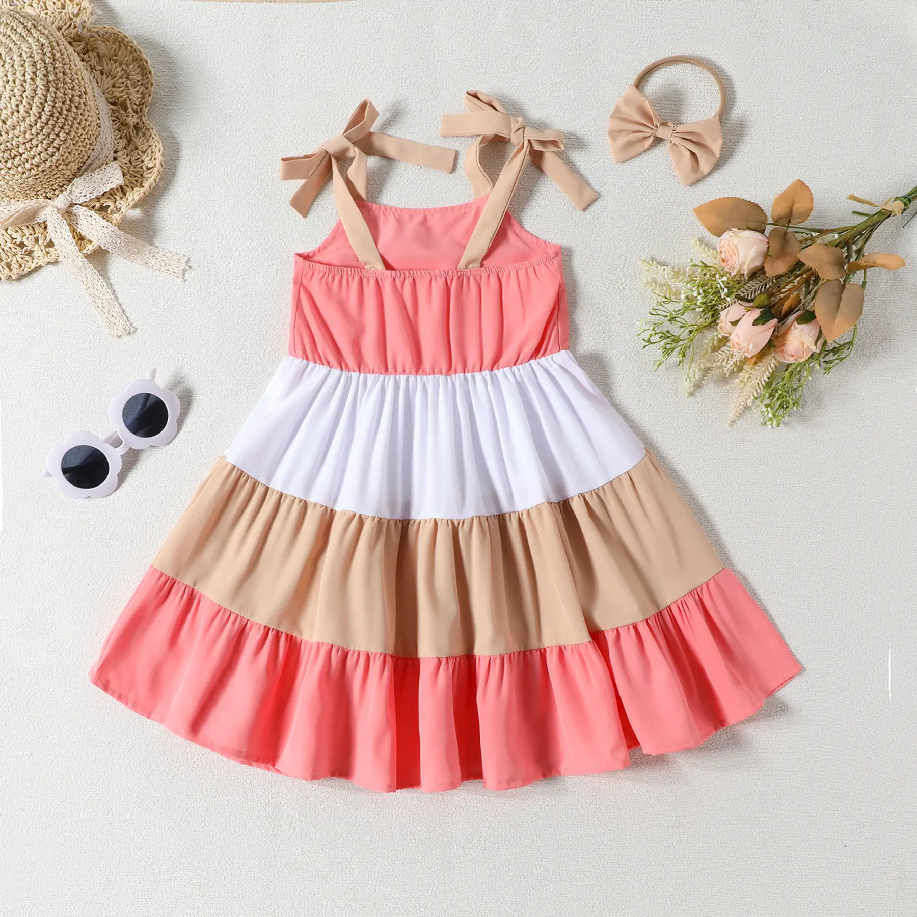 2 Piece Red Blue Skirt & Hairband Set for Girls — feature 9