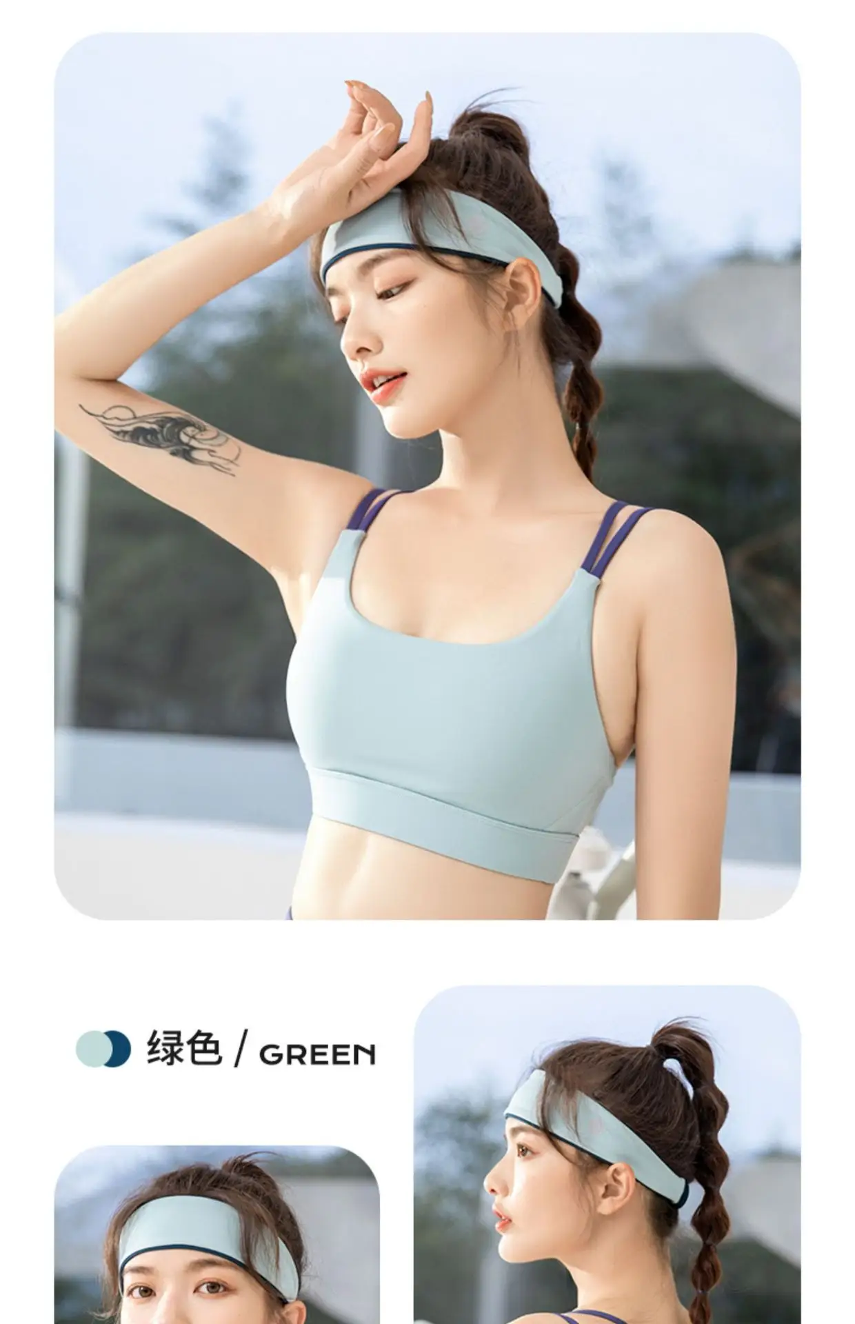 361 Blue Sweat Resistant Headband for Women — feature 21