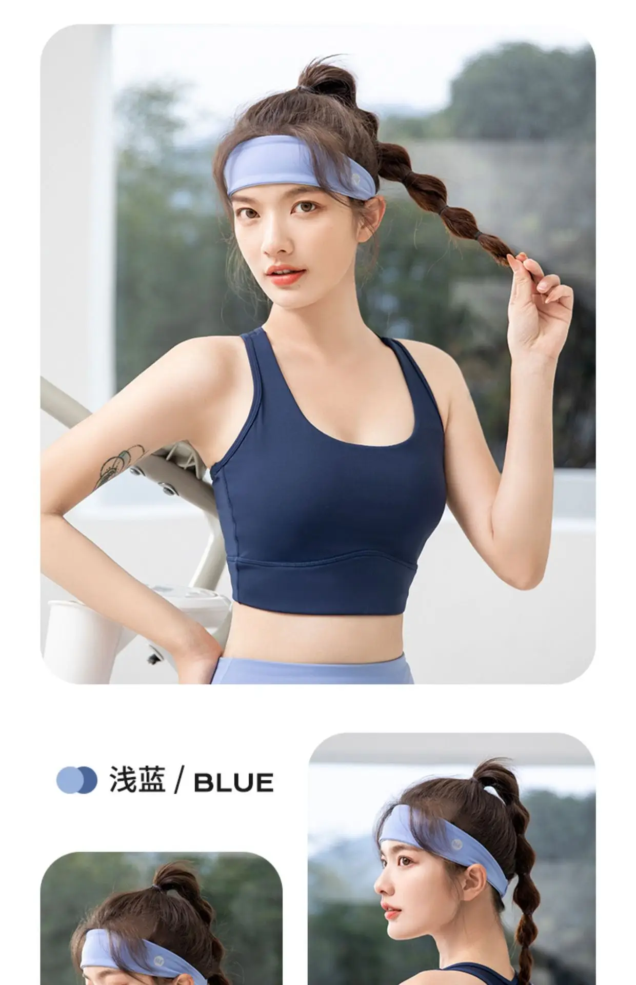 361 Blue Sweat Resistant Headband for Women — feature 23