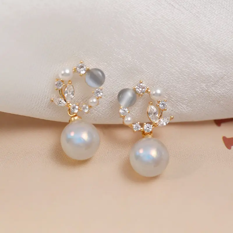 Pearl Pearl Drop Earrings for Women Spring Summer 2023 - Image 5