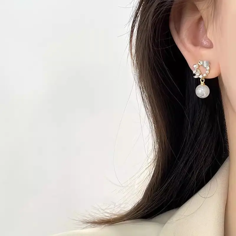 Pearl Pearl Drop Earrings for Women Spring Summer 2023 - Image 6