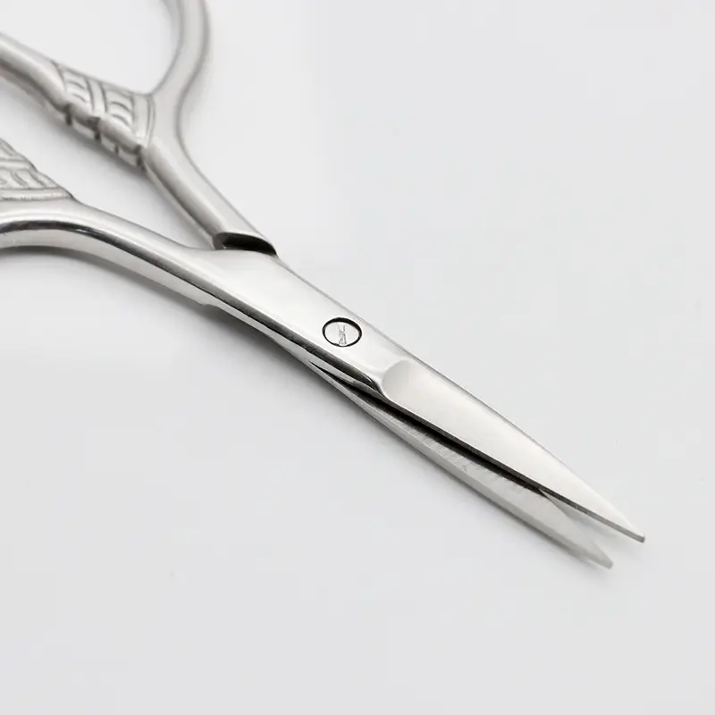 Stainless Steel Eyebrow Scissors Retro Embossed Mini Portable - Image 13
