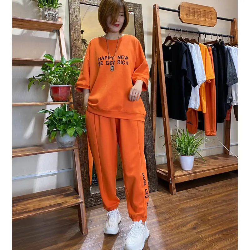 Purple Chubby Girls Sports Suit Summer Two-Piece Set — feature 3