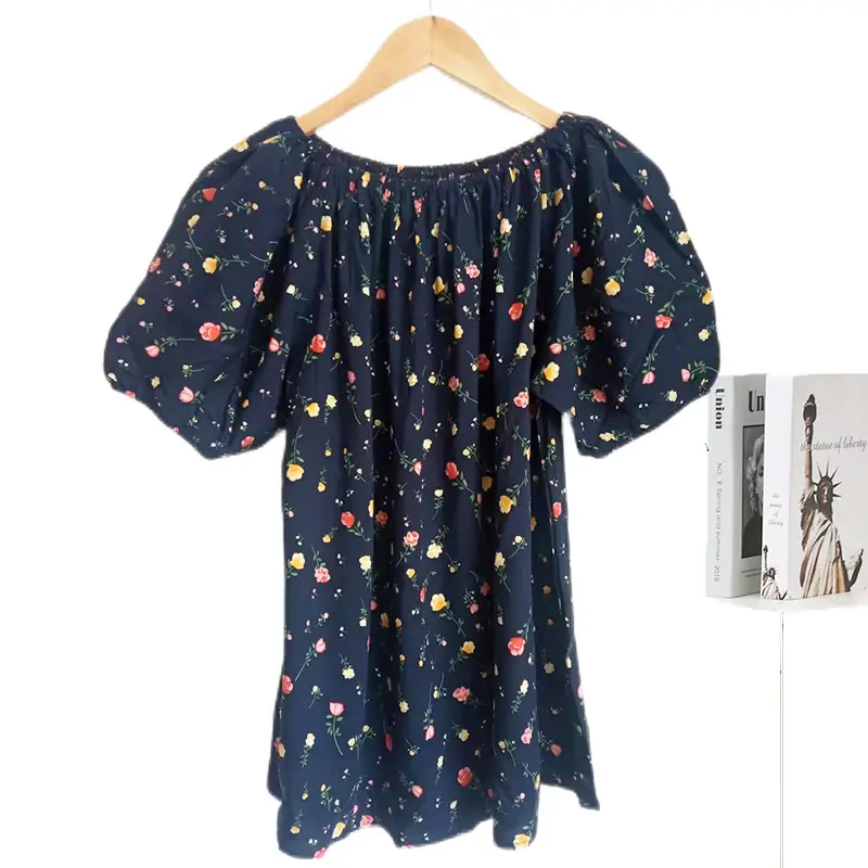 Women's Polka Dot Cotton Silk One-Line T-Shirt - Image 12