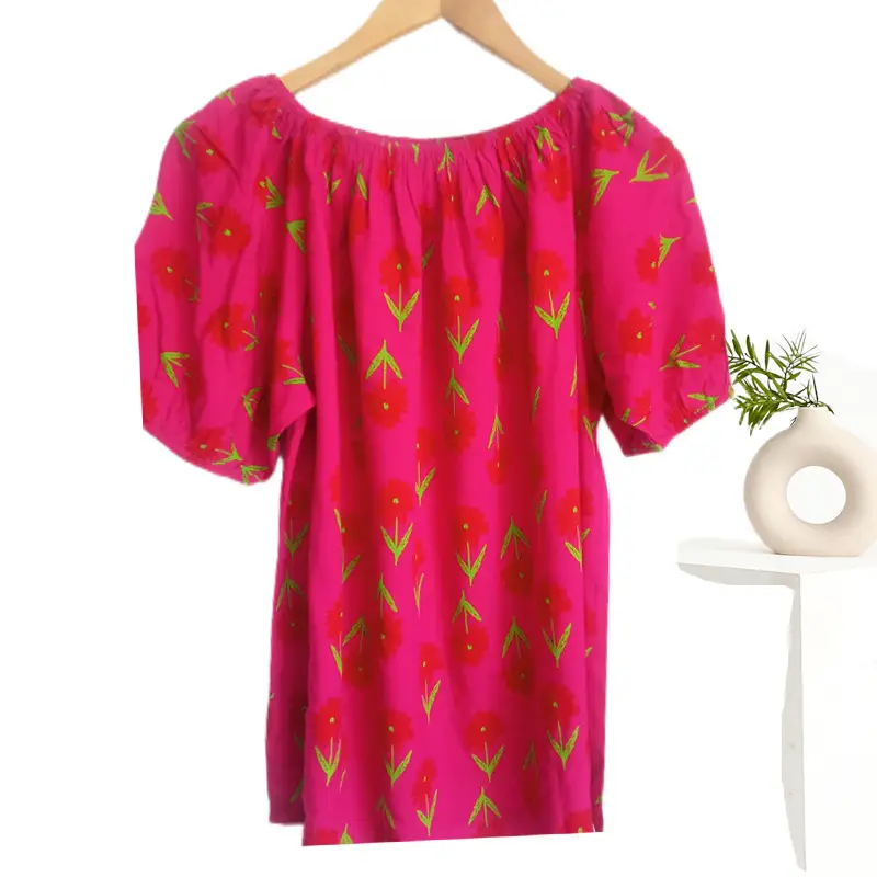 Women's Polka Dot Cotton Silk One-Line T-Shirt - Image 33