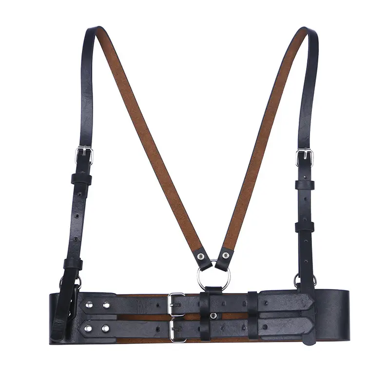 Women's Punk Leather Vest Vest Waist Seal Outer Wear Strap - Image 7