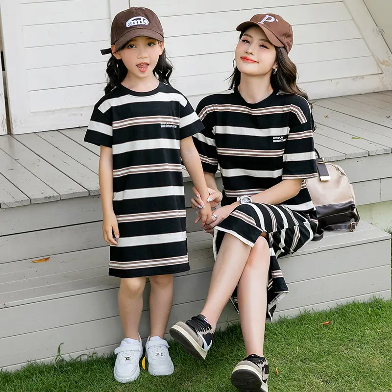 2023 Summer Striped T-Shirt Shorts Set for Boys & Girls - Image 6