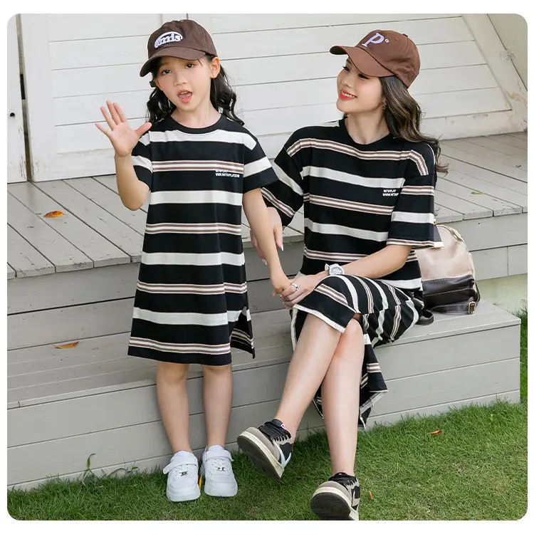 2023 Summer Striped T-Shirt Shorts Set for Boys & Girls — feature 12