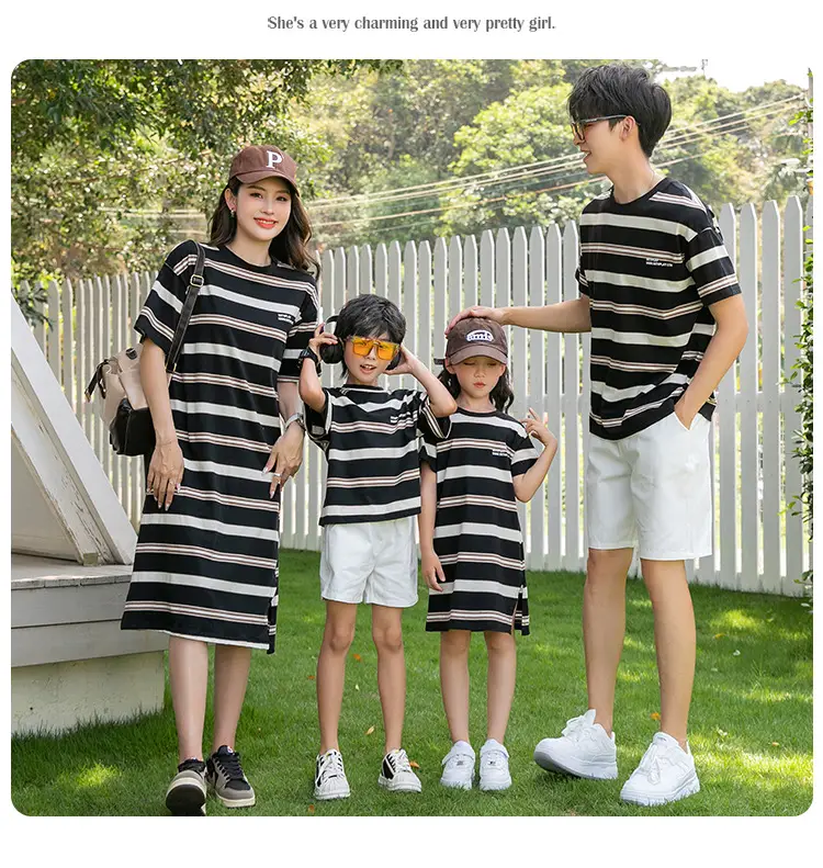 2023 Summer Striped T-Shirt Shorts Set for Boys & Girls — feature 13