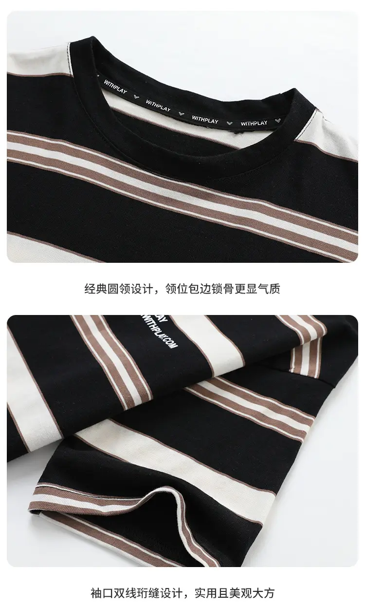 2023 Summer Striped T-Shirt Shorts Set for Boys & Girls — feature 15