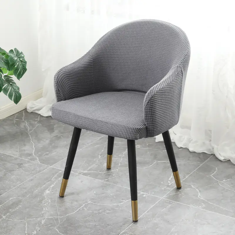 Orange Elastic Curved Chair Cover Full Armrest Enclosure - Image 3