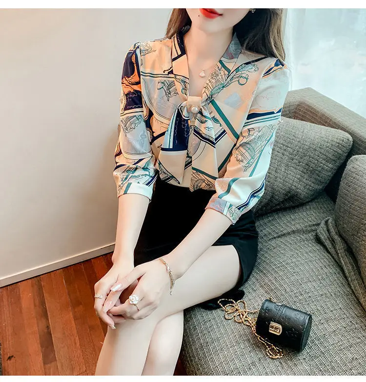 Women Printed Chiffon Shirt Long Sleeve Summer Wear — feature 13