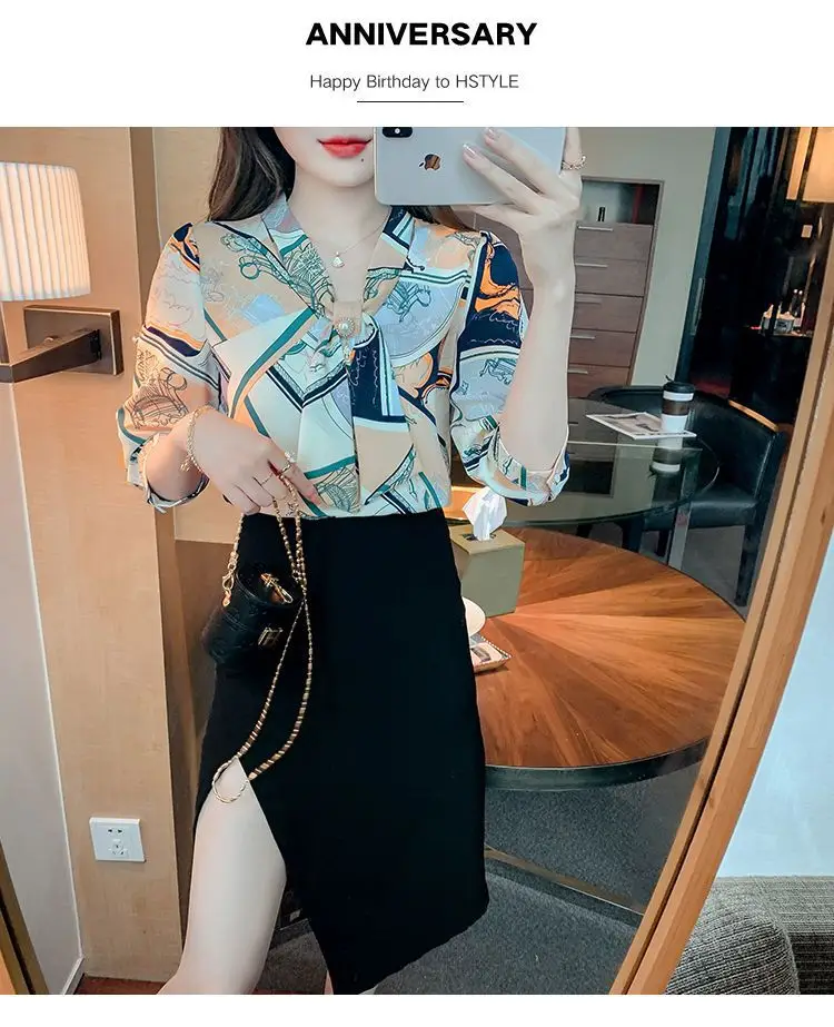 Women Printed Chiffon Shirt Long Sleeve Summer Wear — feature 14