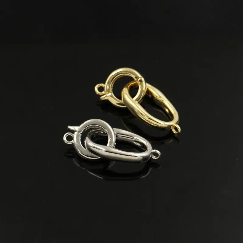Copper Plated Gold Single Row Pearl Necklace Buckle Bracelet - Image 5