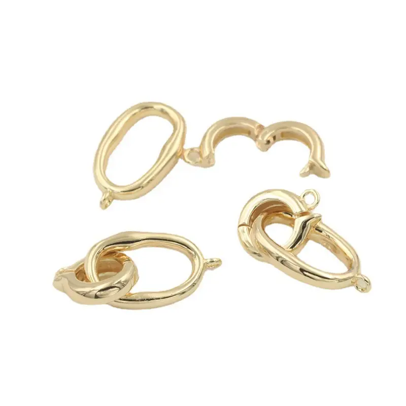 Copper Plated Gold Single Row Pearl Necklace Buckle Bracelet - Image 7