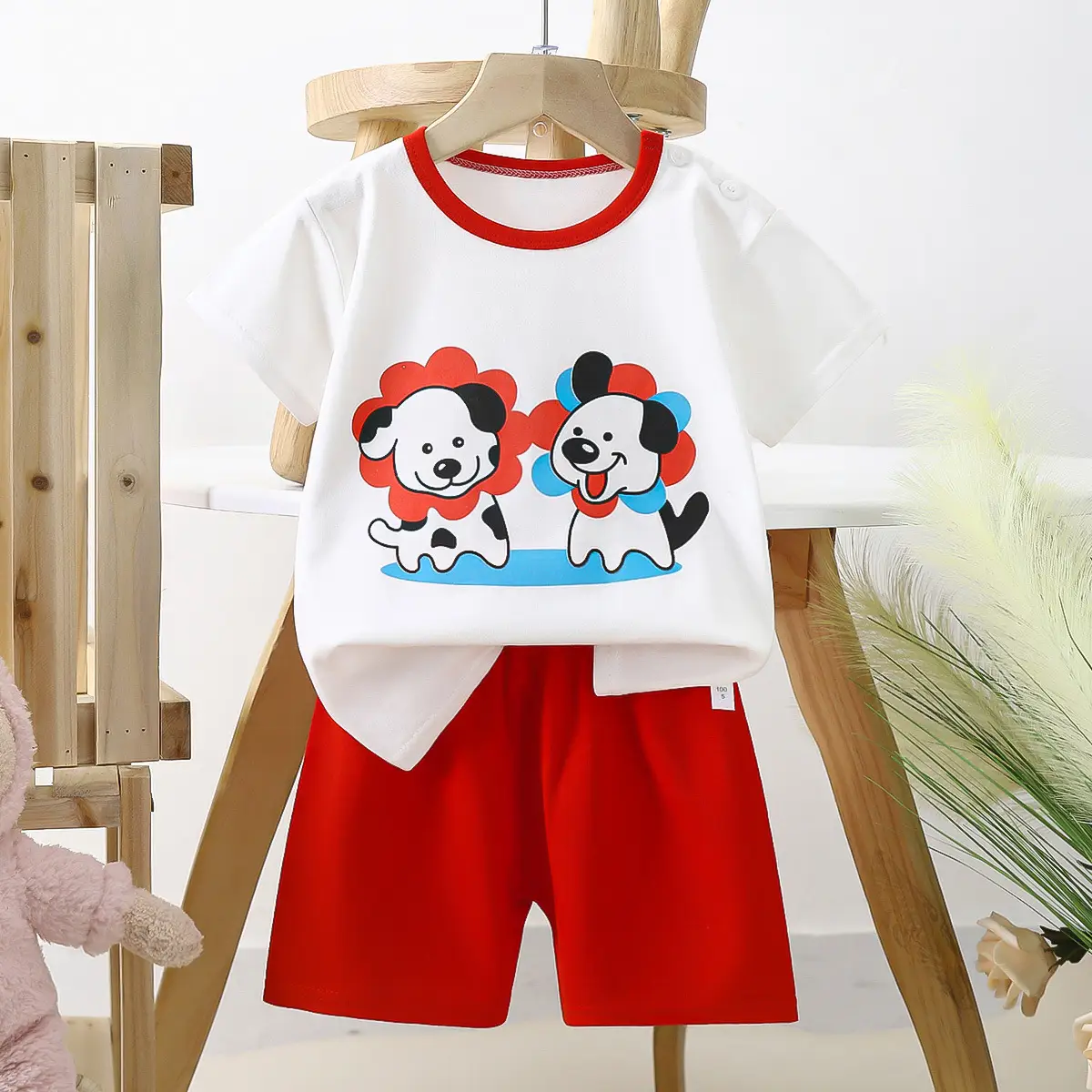 Dinosaur T-Shirt & Shorts Set for Boys Summer Cotton - Image 9