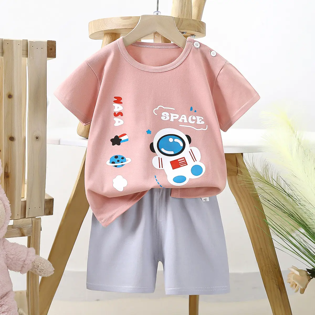 Dinosaur T-Shirt & Shorts Set for Boys Summer Cotton — feature 10