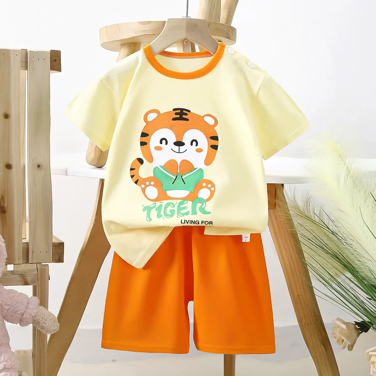 Dinosaur T-Shirt & Shorts Set for Boys Summer Cotton — feature 15
