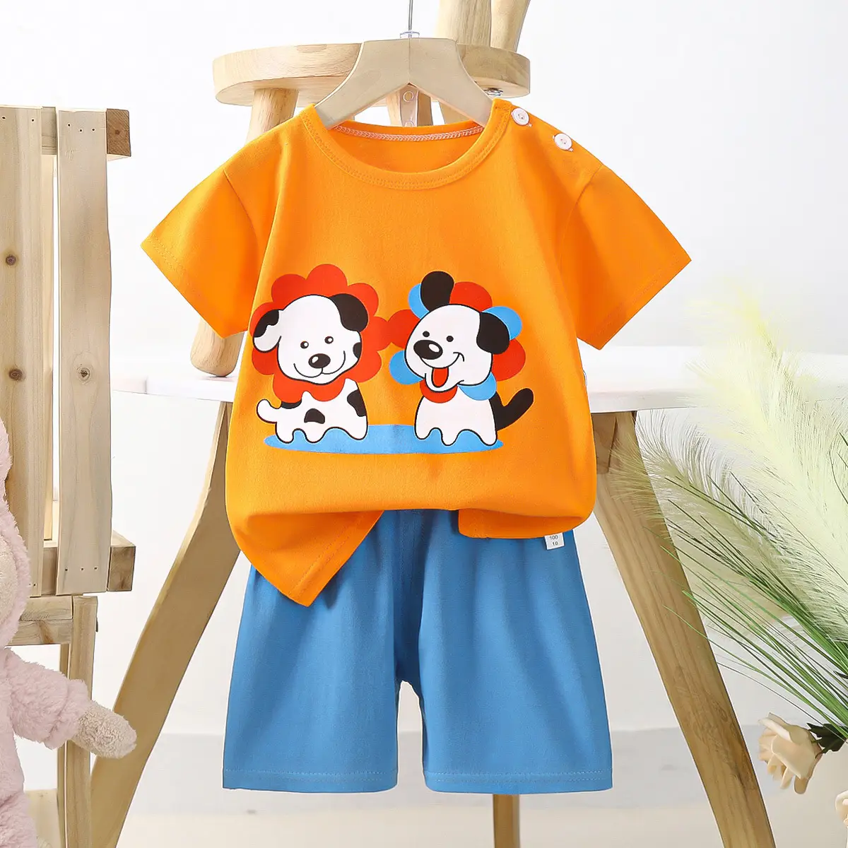 Dinosaur T-Shirt & Shorts Set for Boys Summer Cotton — feature 5