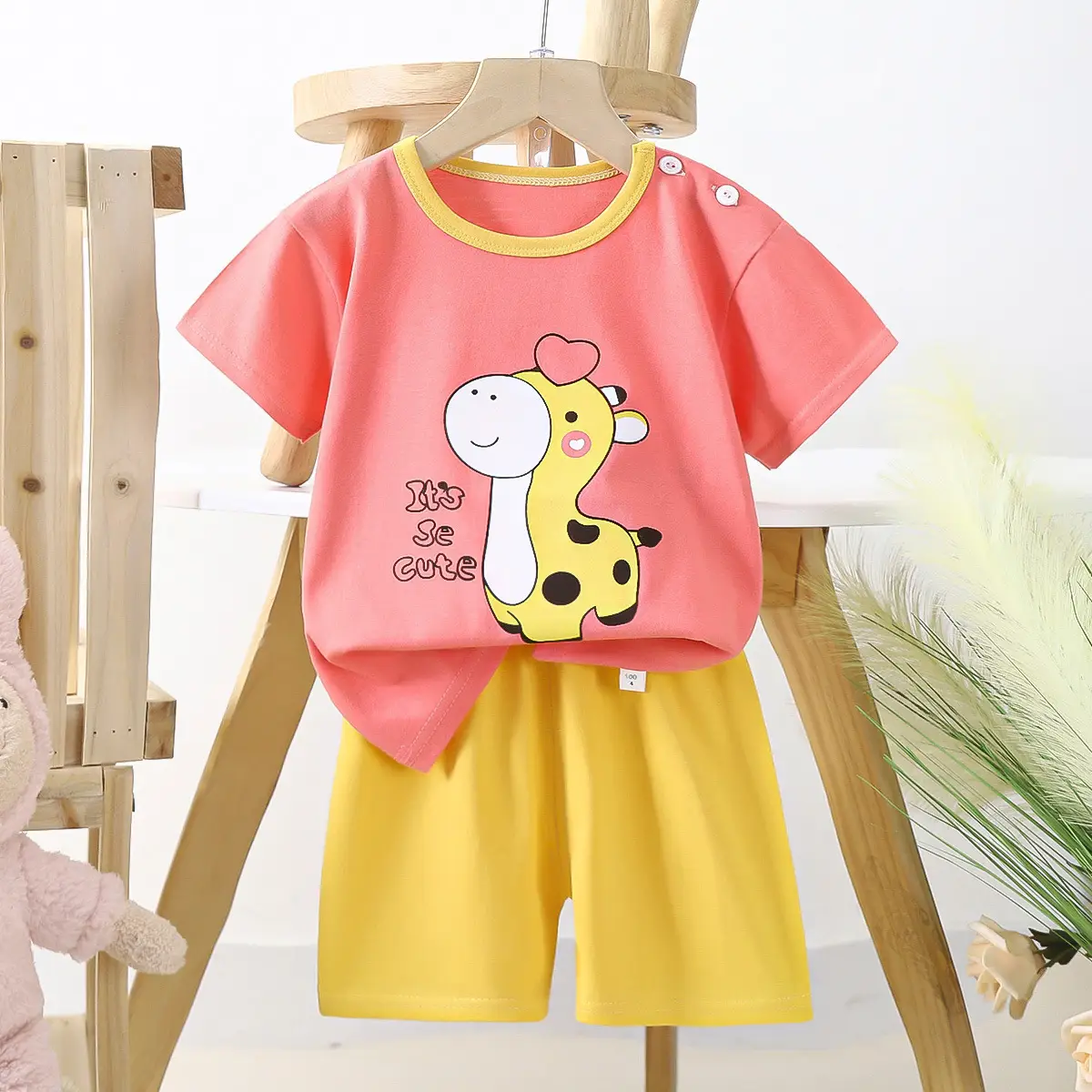 Dinosaur T-Shirt & Shorts Set for Boys Summer Cotton - Image 3