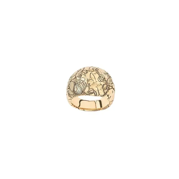 Vintage European AB Ring with Exaggerated Texture - Image 5