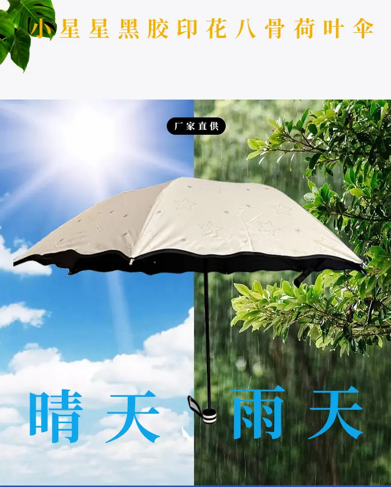 Purple Star Vinyl Umbrella Eight Bone Folding — feature 12