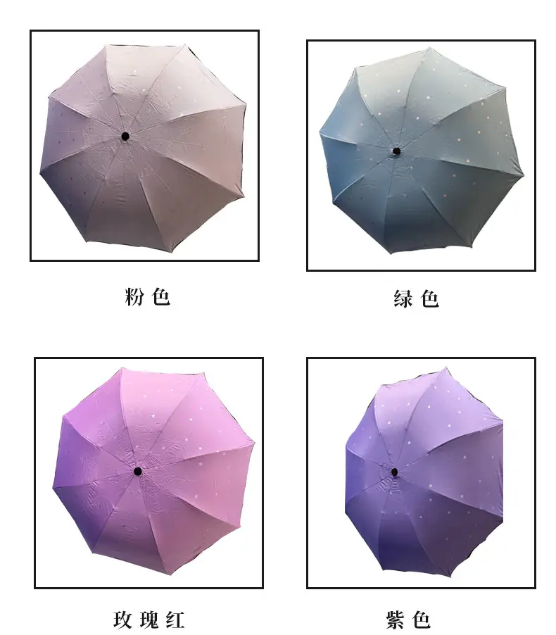Purple Star Vinyl Umbrella Eight Bone Folding — feature 18
