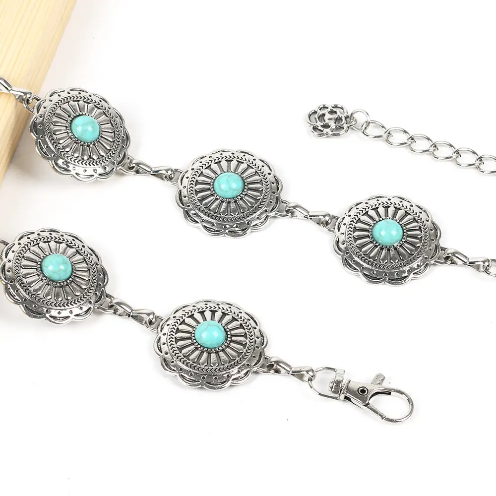 Turquoise Emerald Waist Chains for Women Gold Plated - Image 5