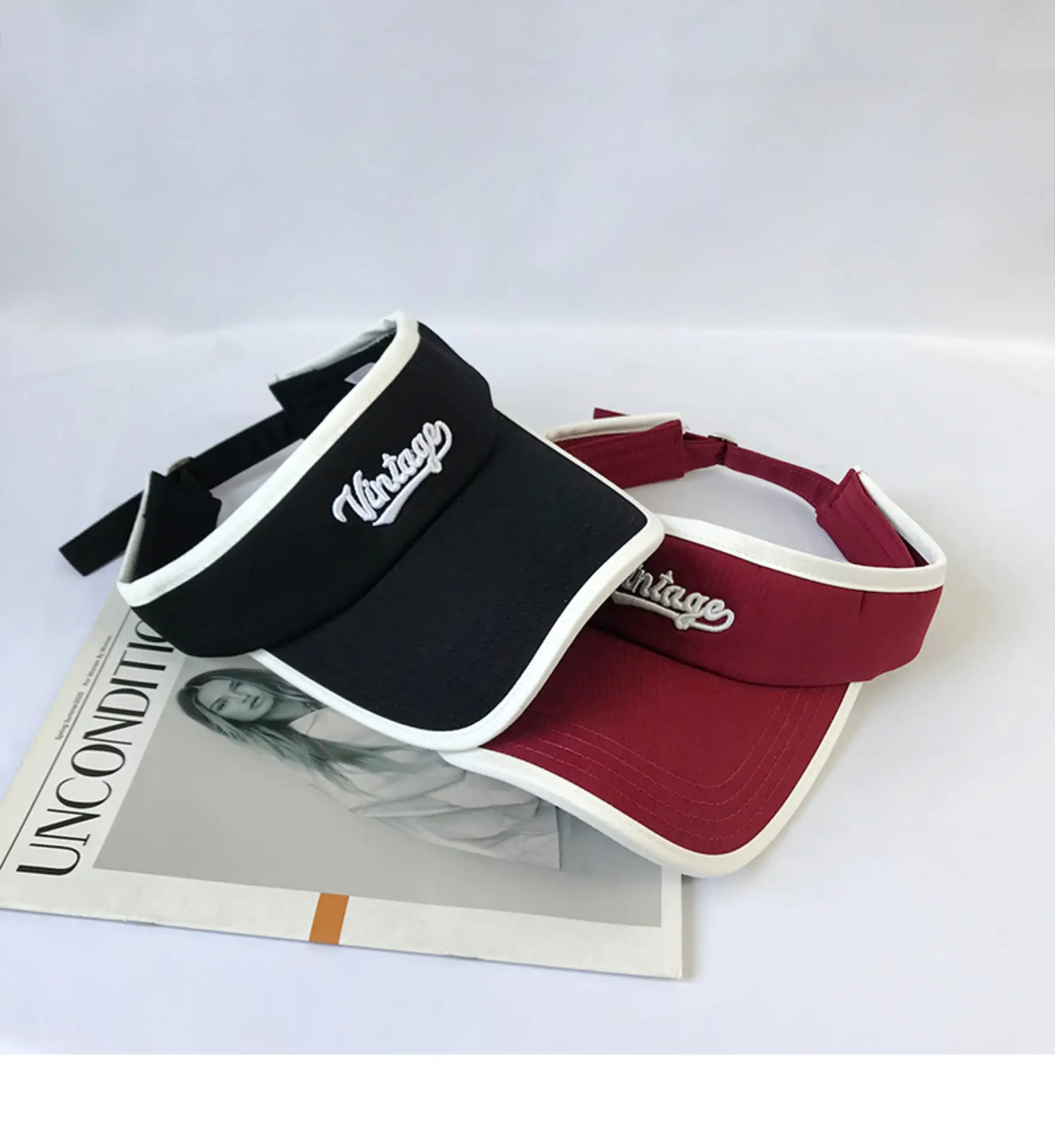 Men Women Baseball Cap White Black Letter Embroidered — feature 2