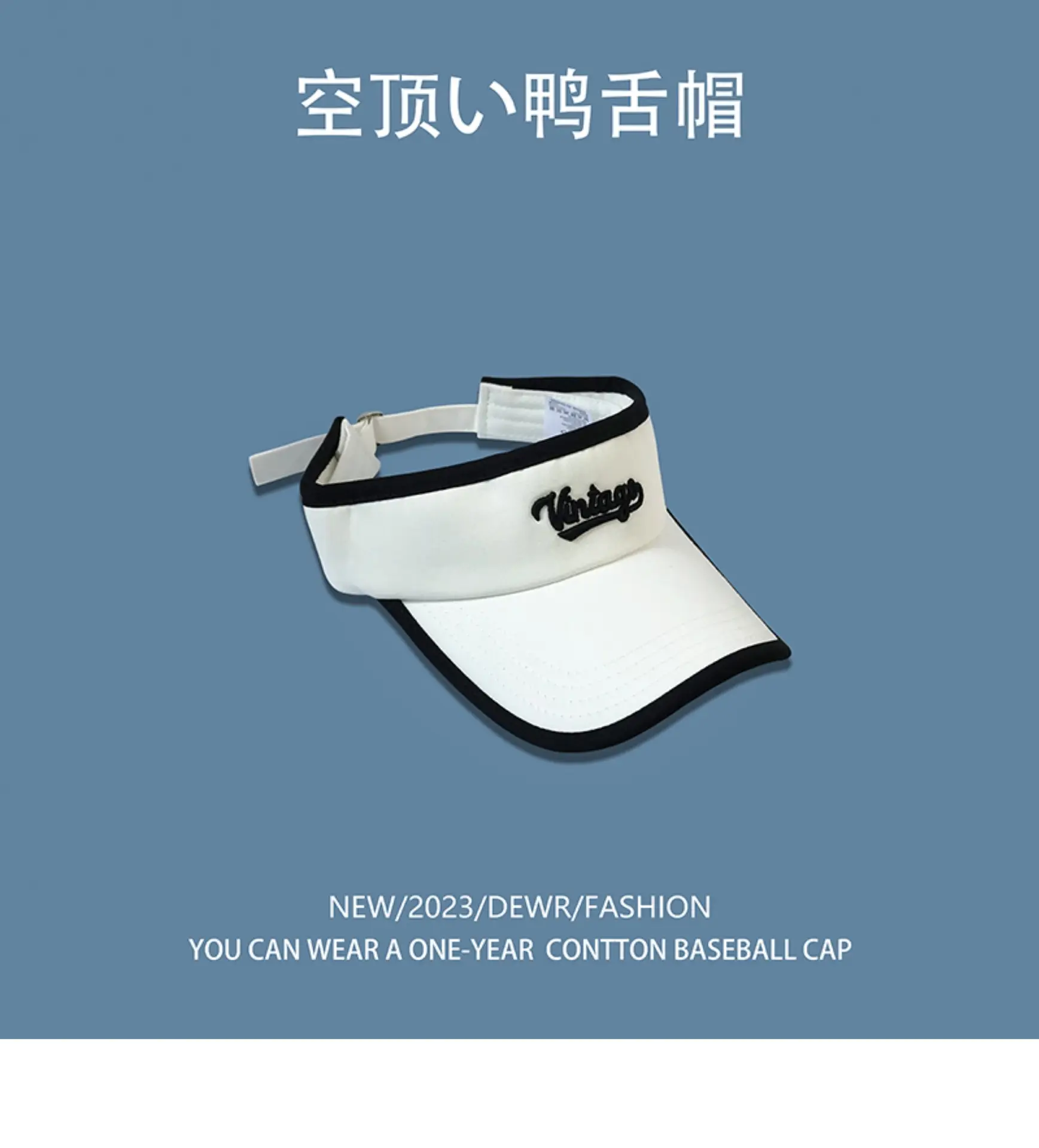 Men Women Baseball Cap White Black Letter Embroidered — feature 8