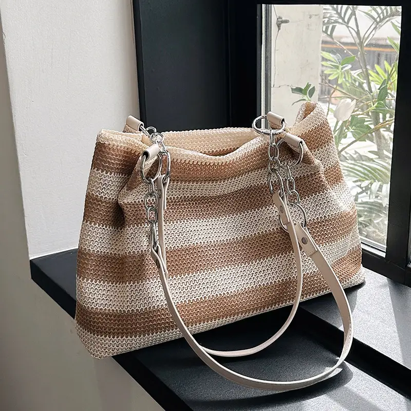 Straw Textured Shoulder Bag Large Capacity 2026 - Image 2