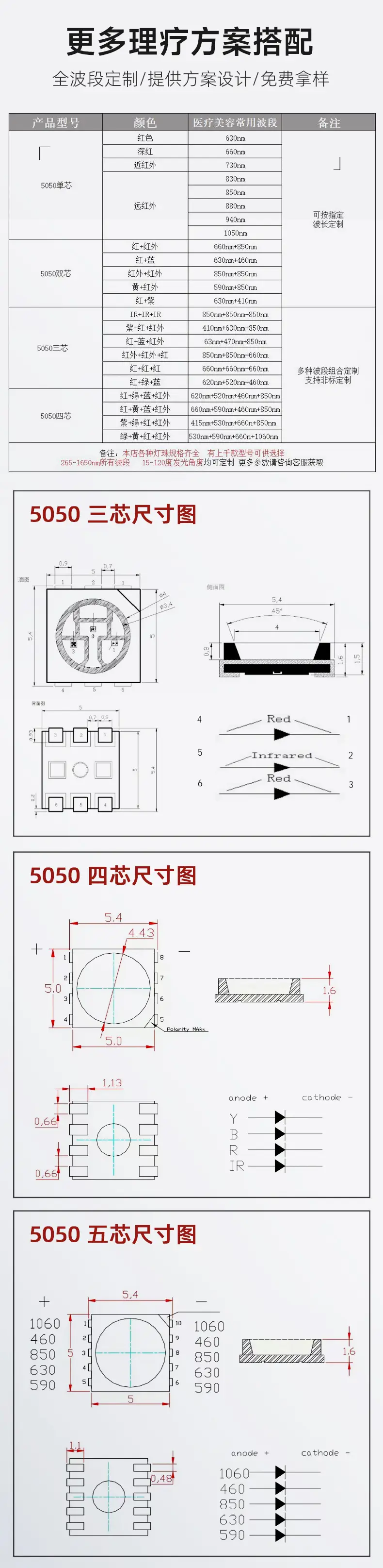 5050 Medical Beauty Patch Ball Lamp 660+850Nm — feature 7