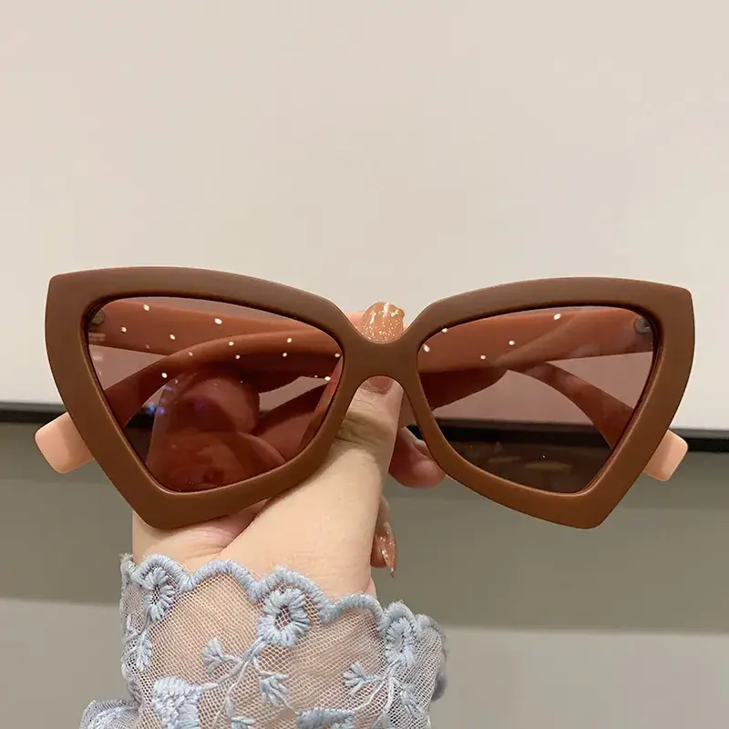 Cat's Eye Anti-UV Women Sunglasses Brown 2022 - Image 3