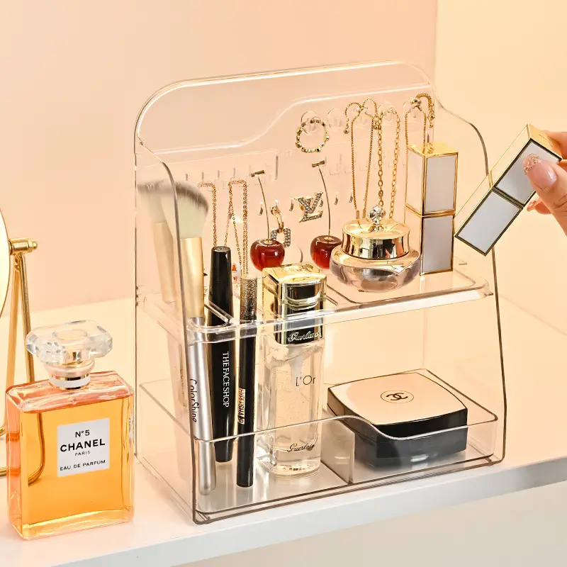 Transparent Mirror Storage Box for Makeup & Cosmetics - Image 8