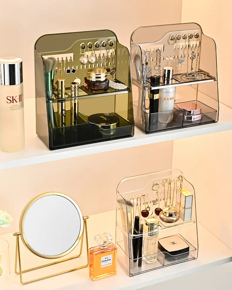 Transparent Mirror Storage Box for Makeup & Cosmetics — feature 2