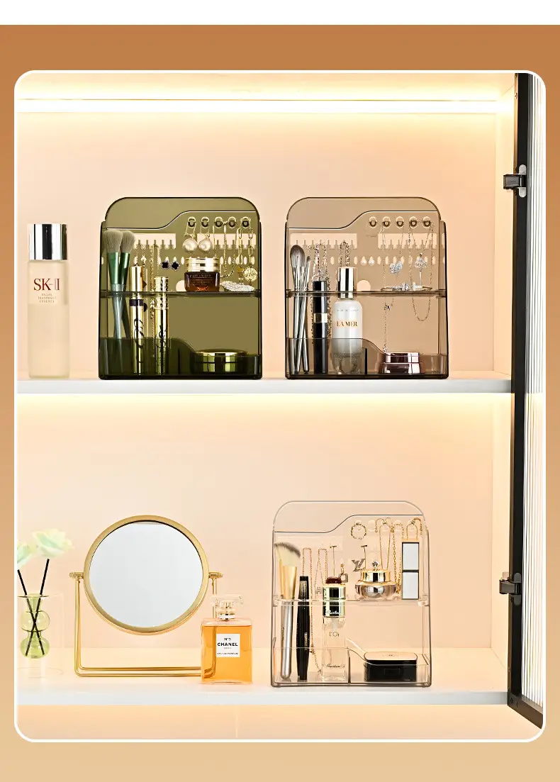 Transparent Mirror Storage Box for Makeup & Cosmetics — feature 6