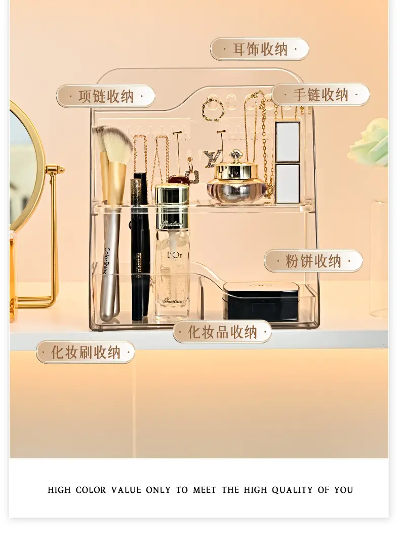 Transparent Mirror Storage Box for Makeup & Cosmetics — feature 8