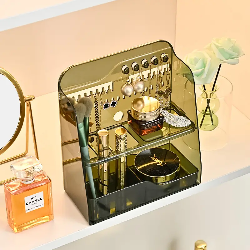 Transparent Mirror Storage Box for Makeup & Cosmetics - Image 3