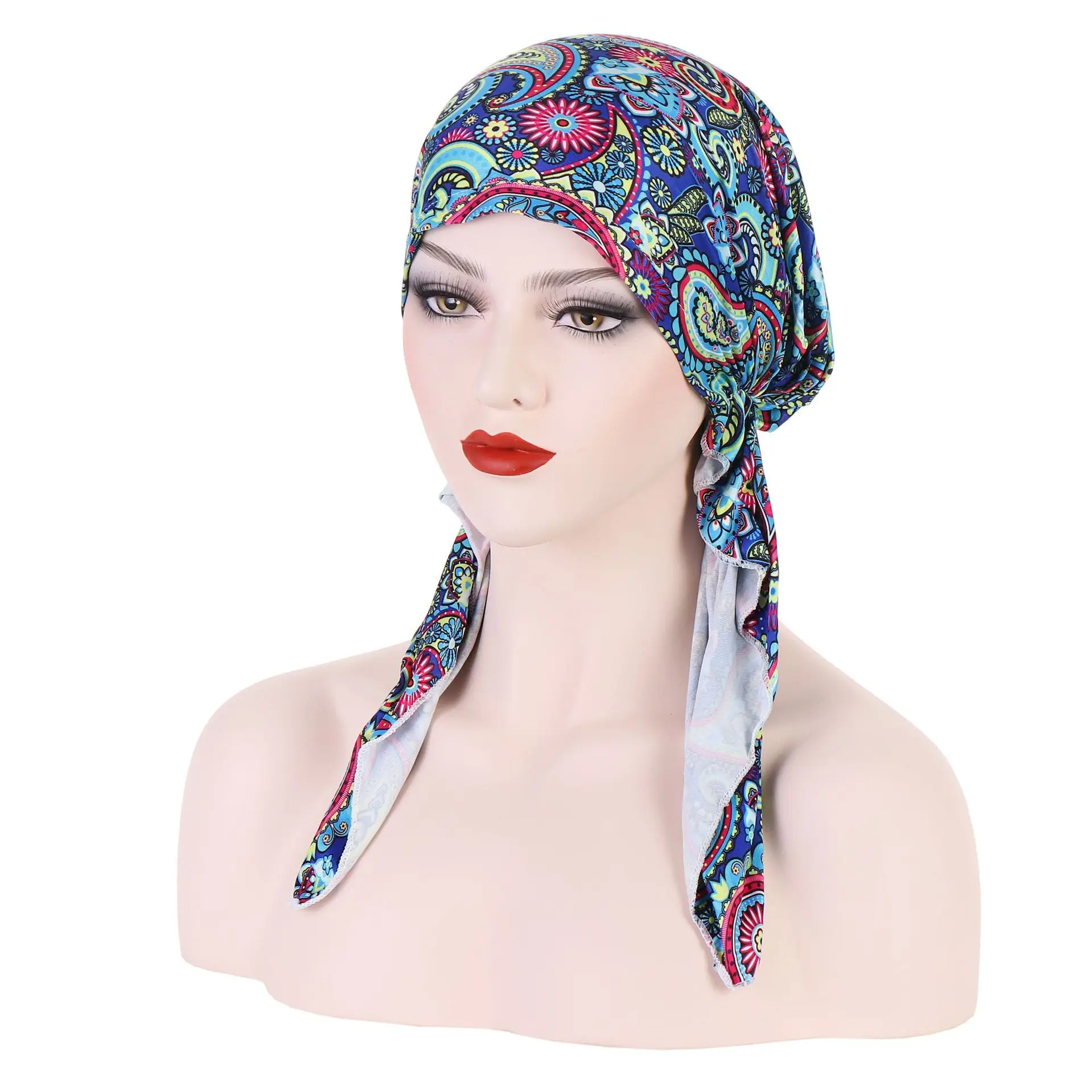 2023 New Flower Cloth Muslim Turban Cap Women - Image 3