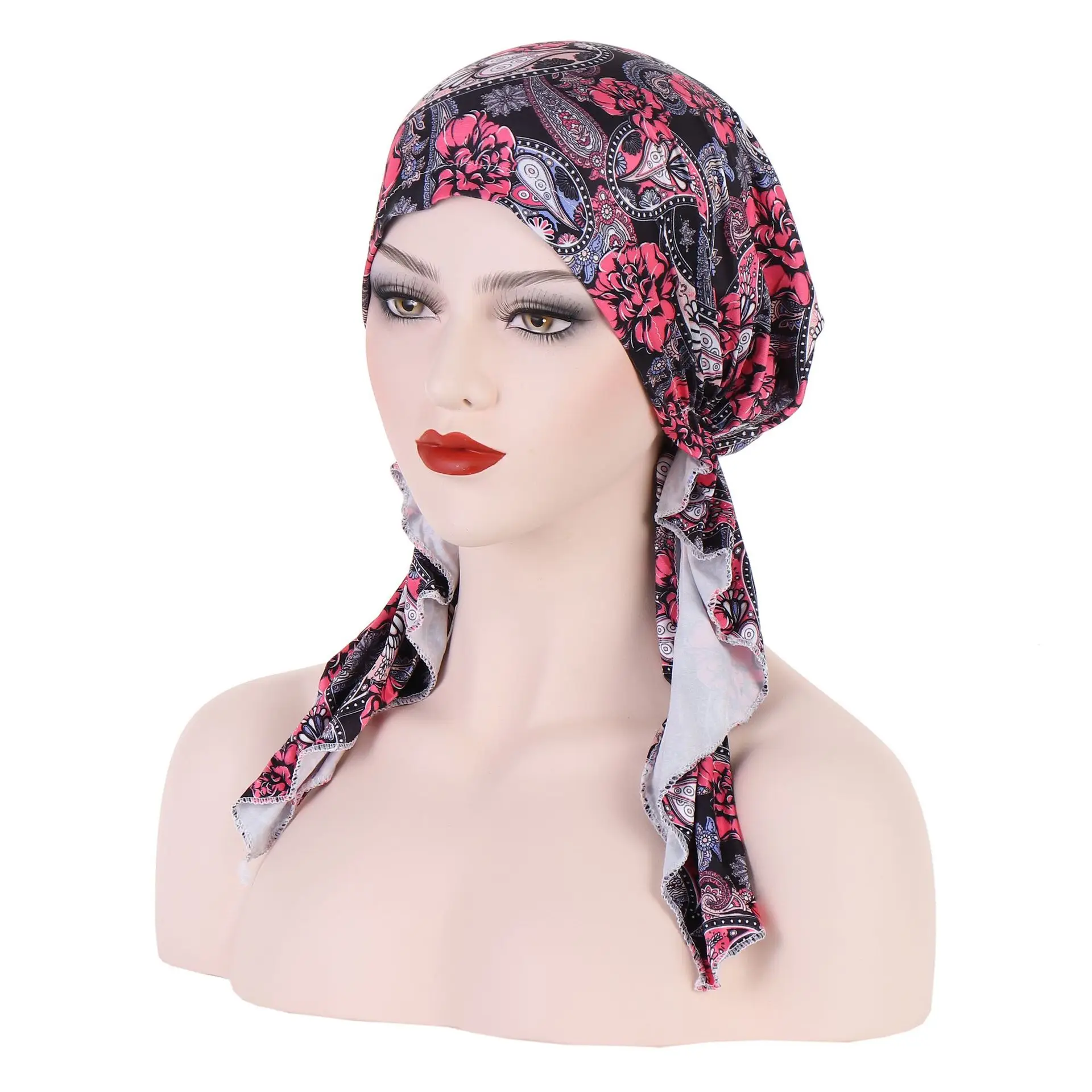 2023 New Flower Cloth Muslim Turban Cap Women - Image 5