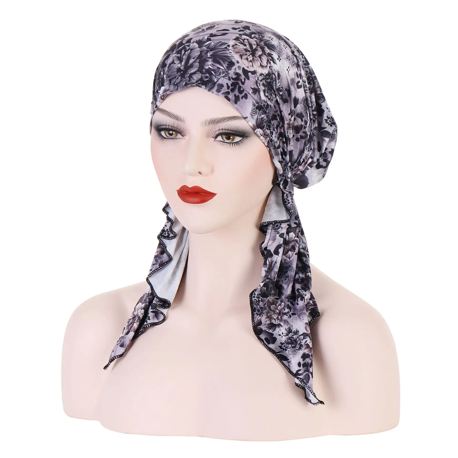 2023 New Flower Cloth Muslim Turban Cap Women - Image 7