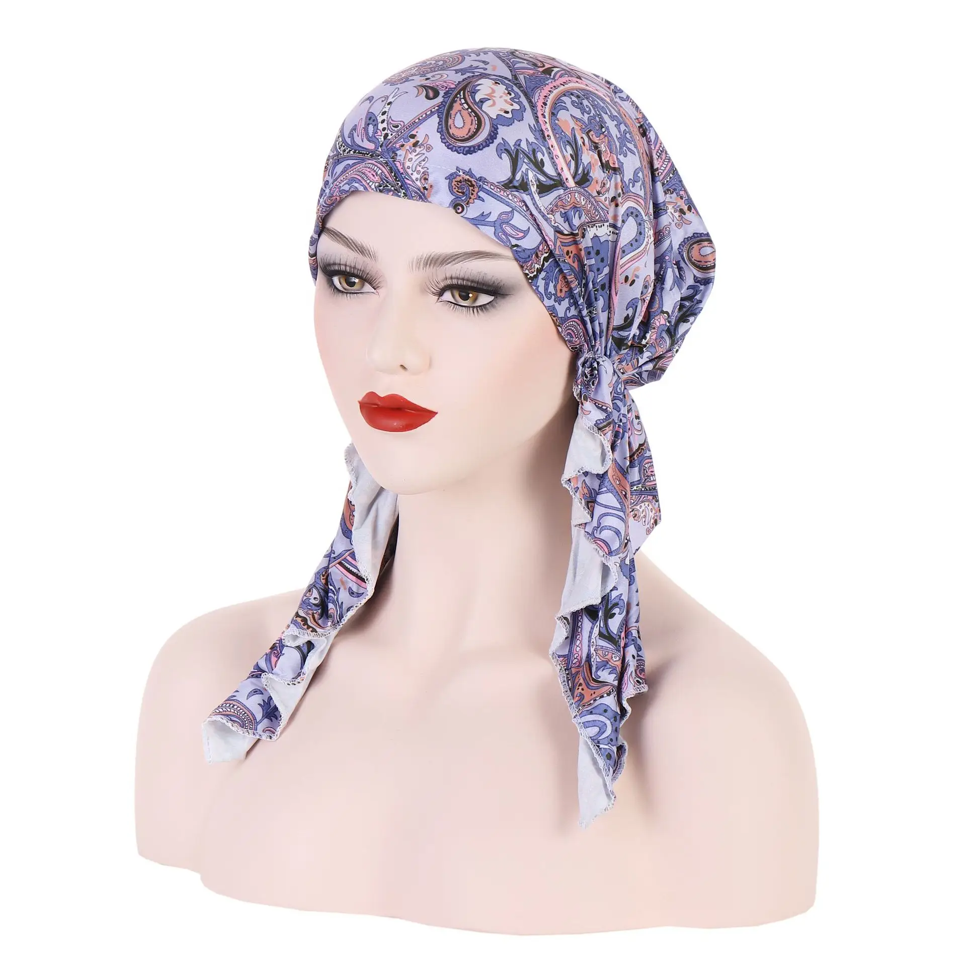 2023 New Flower Cloth Muslim Turban Cap Women - Image 8