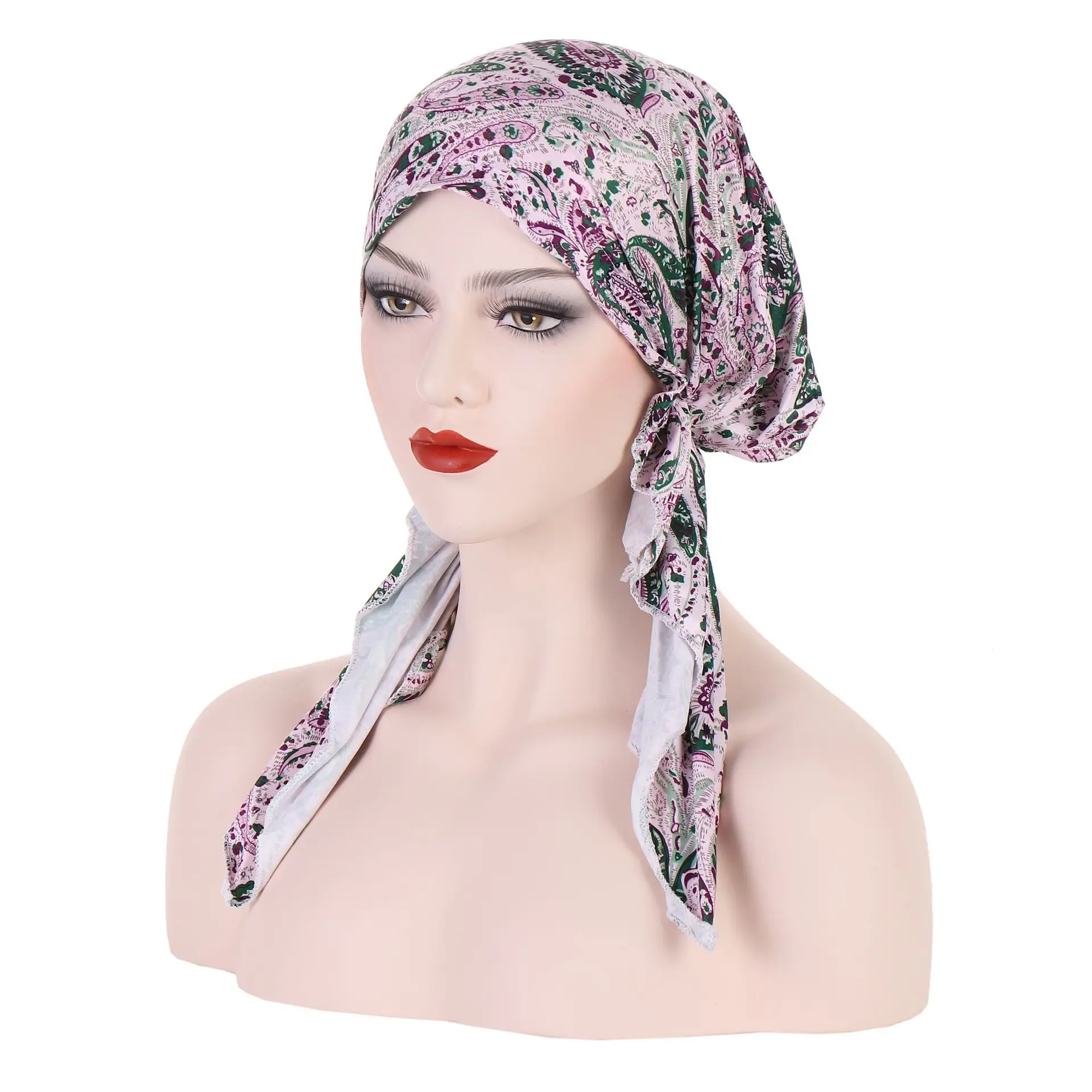 2023 New Flower Cloth Muslim Turban Cap Women - Image 9