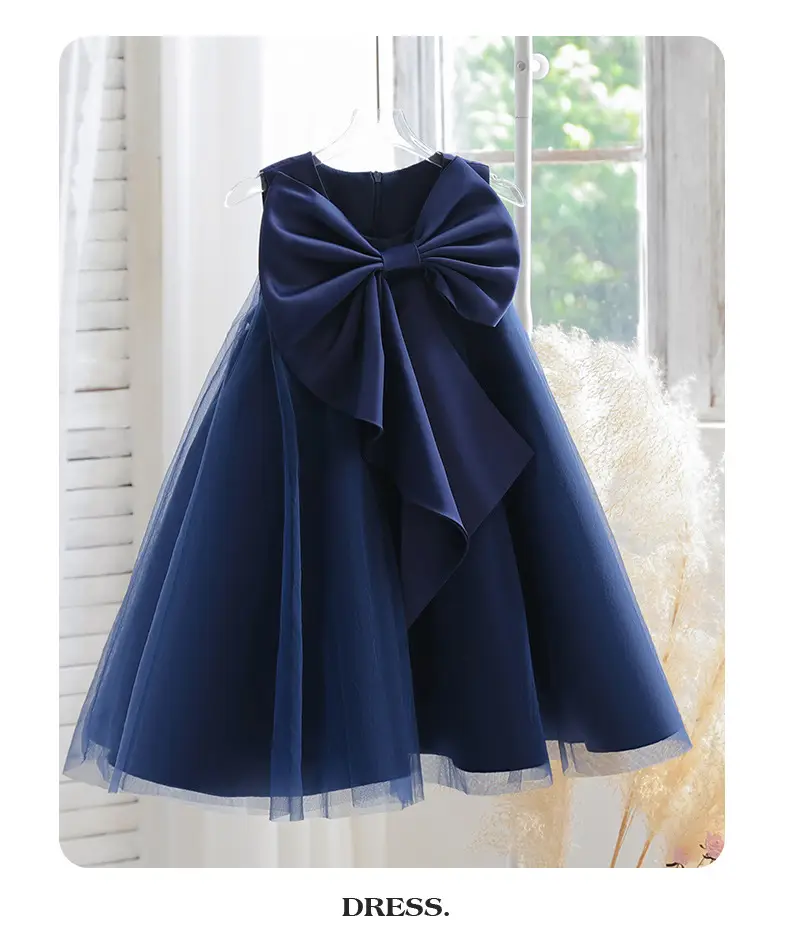 Blue Fluffy Princess Skirt for Girls Wedding Dress — feature 27