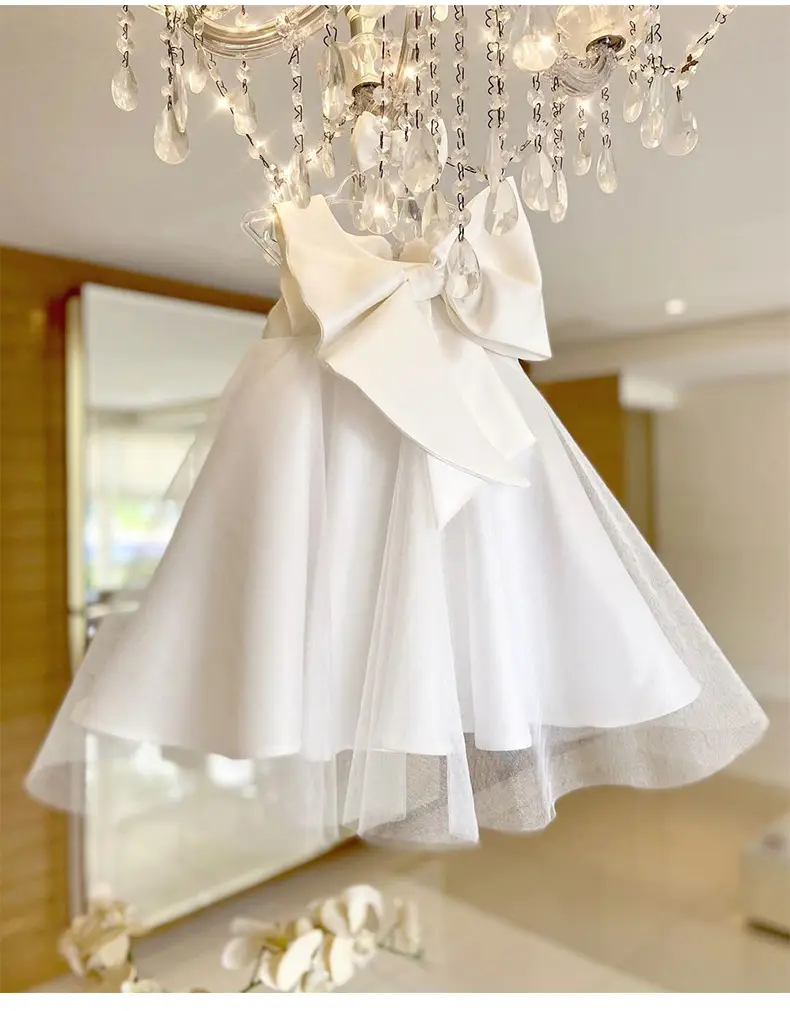 Blue Fluffy Princess Skirt for Girls Wedding Dress — feature 3