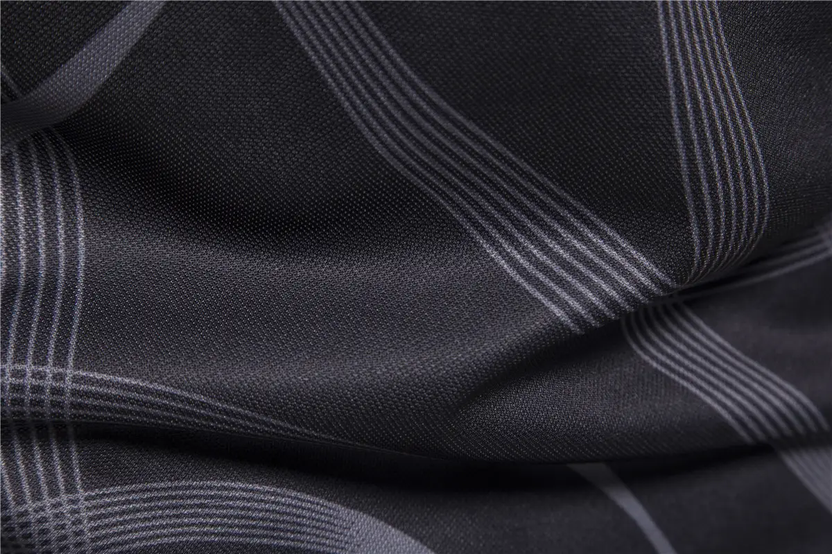 Men's Black Striped Polo Shirt Short Sleeve Lapel — feature 19