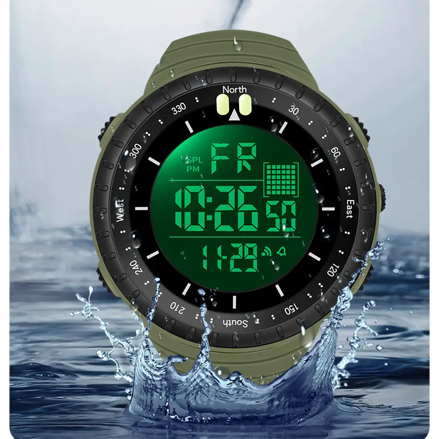 Men's Waterproof Digital Sports Watch with Lumen Display - Image 4