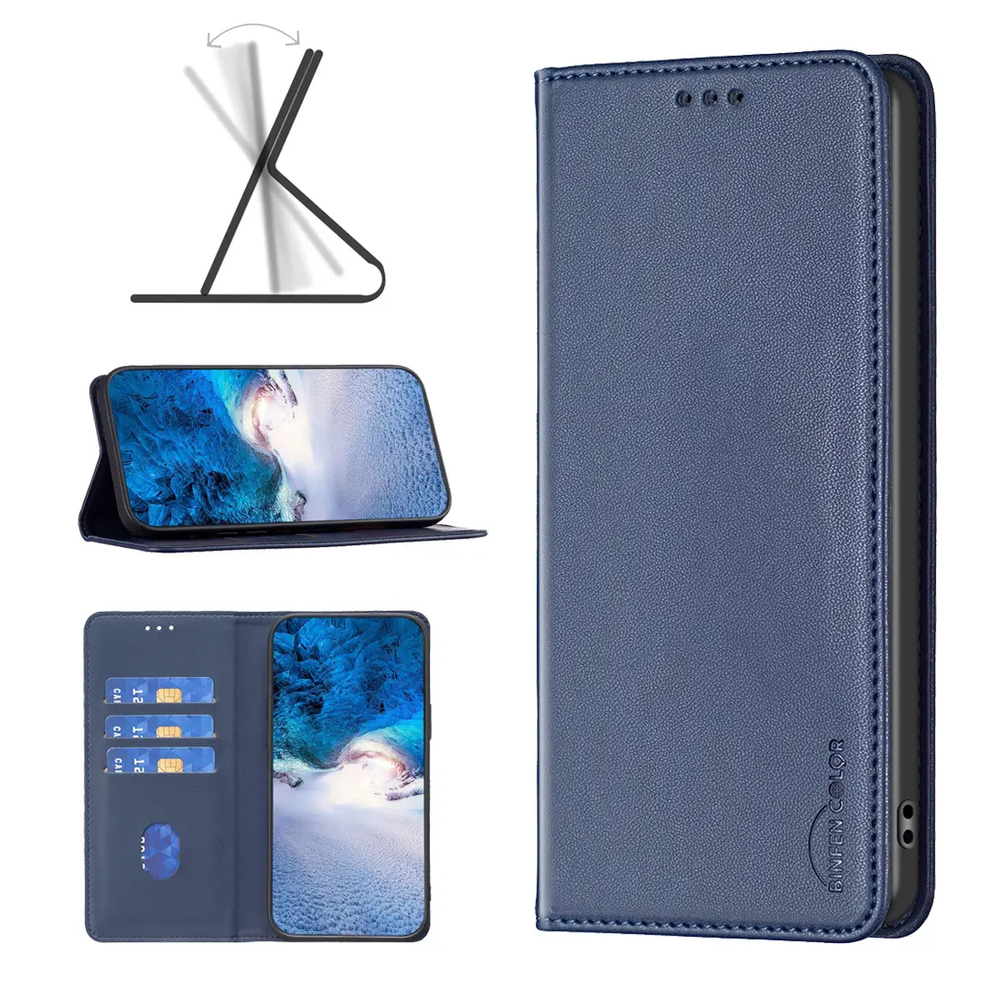 Apple iPhone 17 Leather Magnetic Flip Case Teal — feature 18